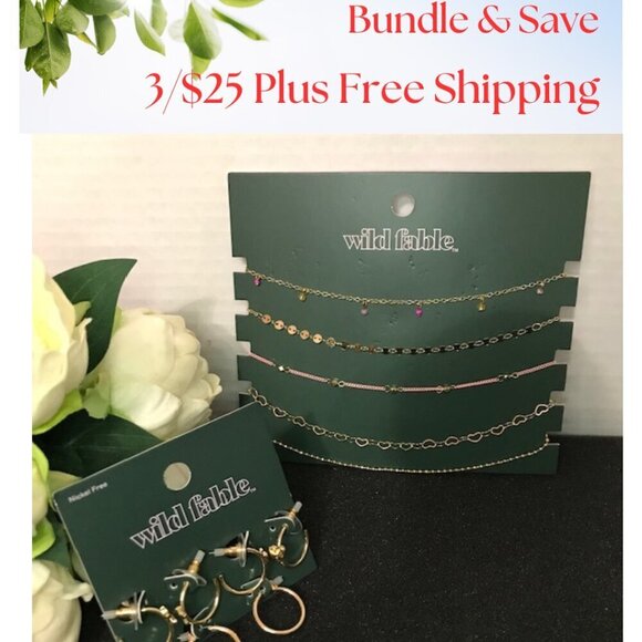3/$25 NWT Wild Fable Necklace & Earrings Set - Picture 1 of 11